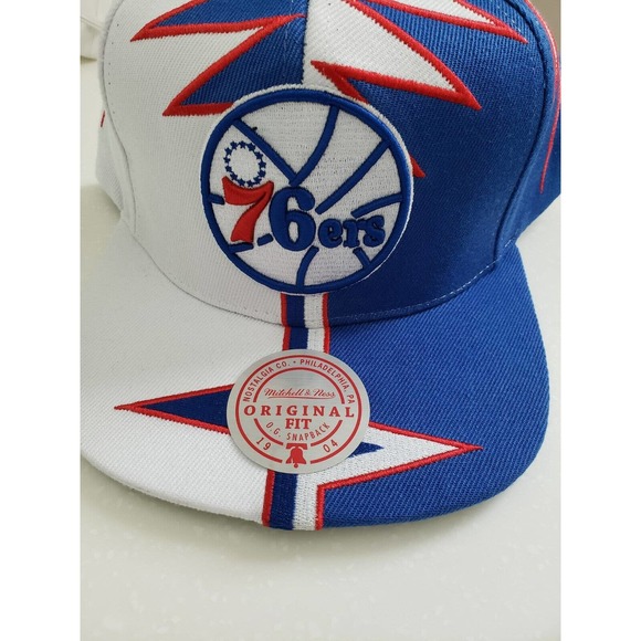 Mitchell & Ness Other - Philadelphia Sixers 76ers Hat Cap Shockwave Throwback Snapback Mitchell Ness